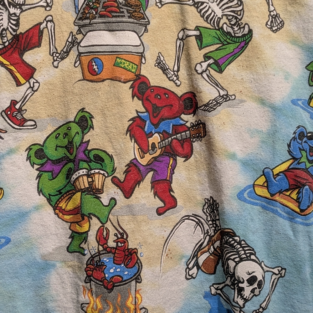 Liquid Blue Grateful Dead Tie-Dye T-Shirt Medium - Picture 5 of 13